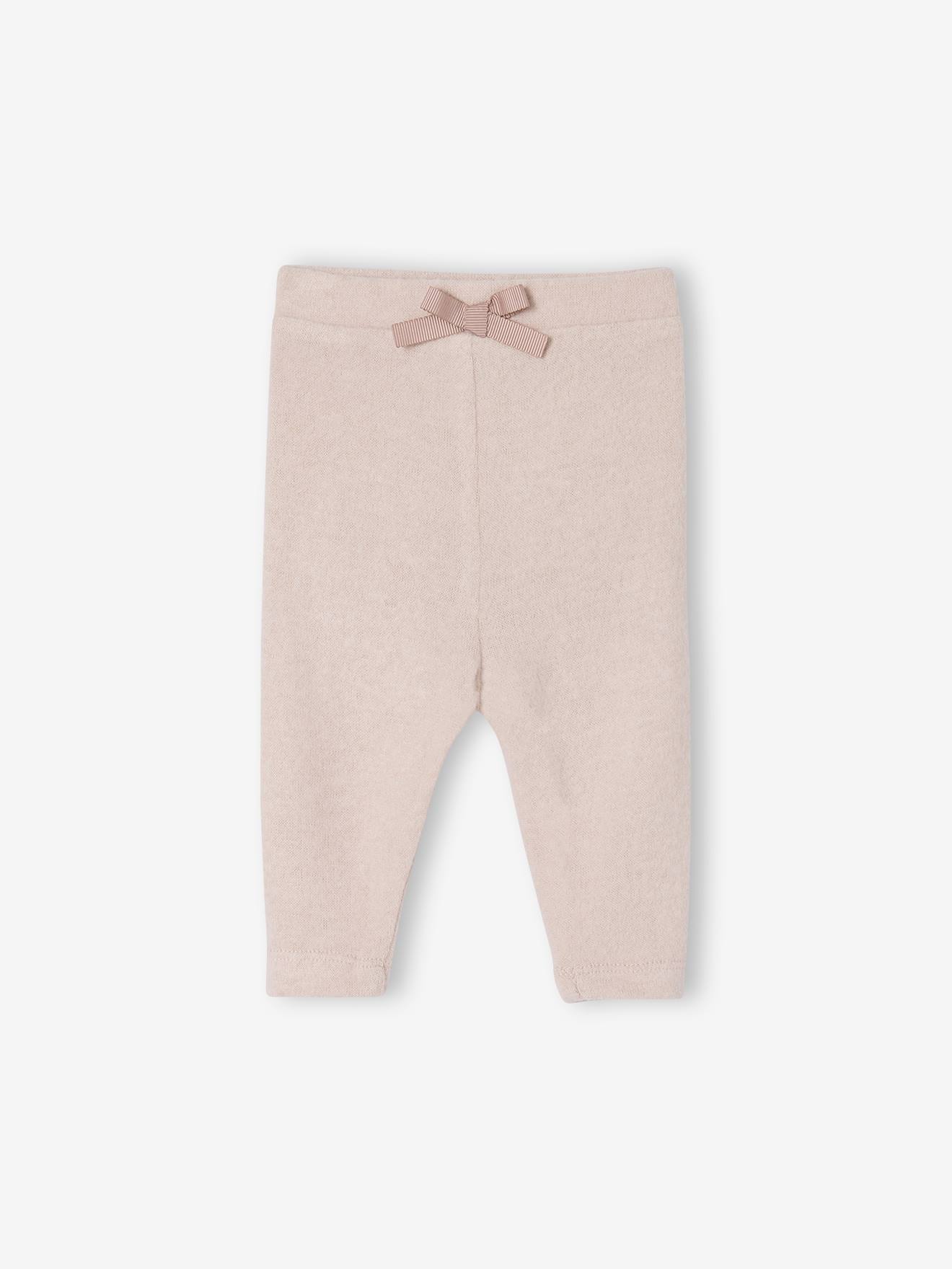 Tricot broek voor pasgeborenen zachtpaars afbeelding