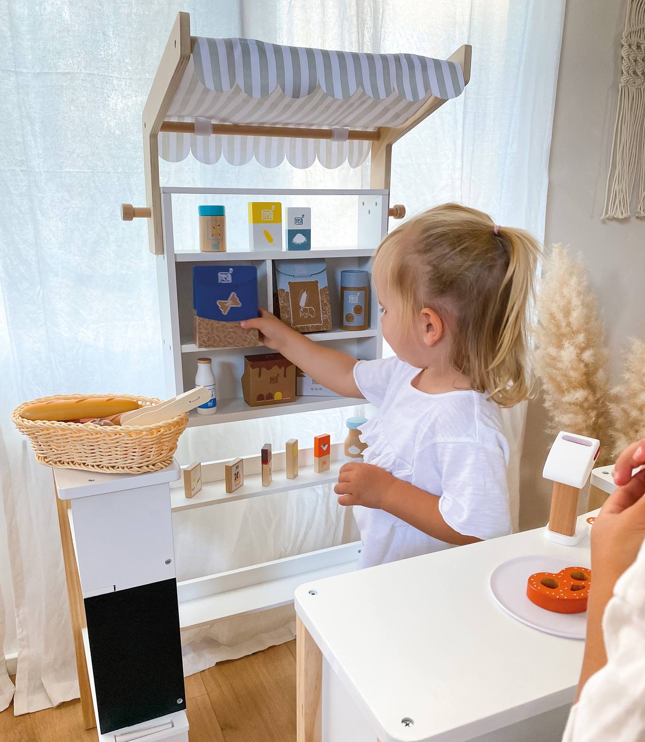 Essentiële houten benodigdheden / toebehoren wit afbeelding