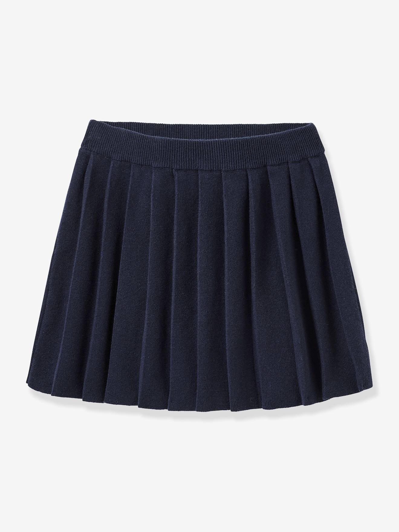 Geplooide rok voor meisjes van CYRILLUS-tricot marineblauw afbeelding