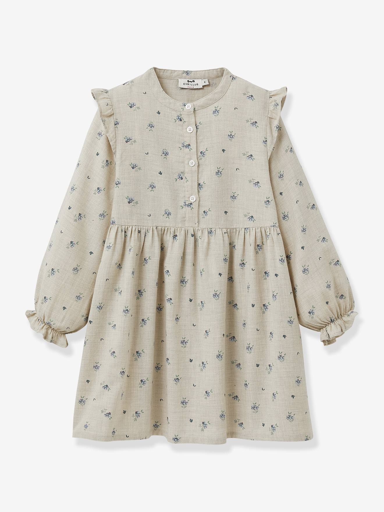 Jurk met Margotine-print voor meisjes CYRILLUS rozen