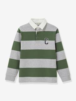 Jongens-Geruite rugby polo voor jongens van biologisch katoen CYRILLUS