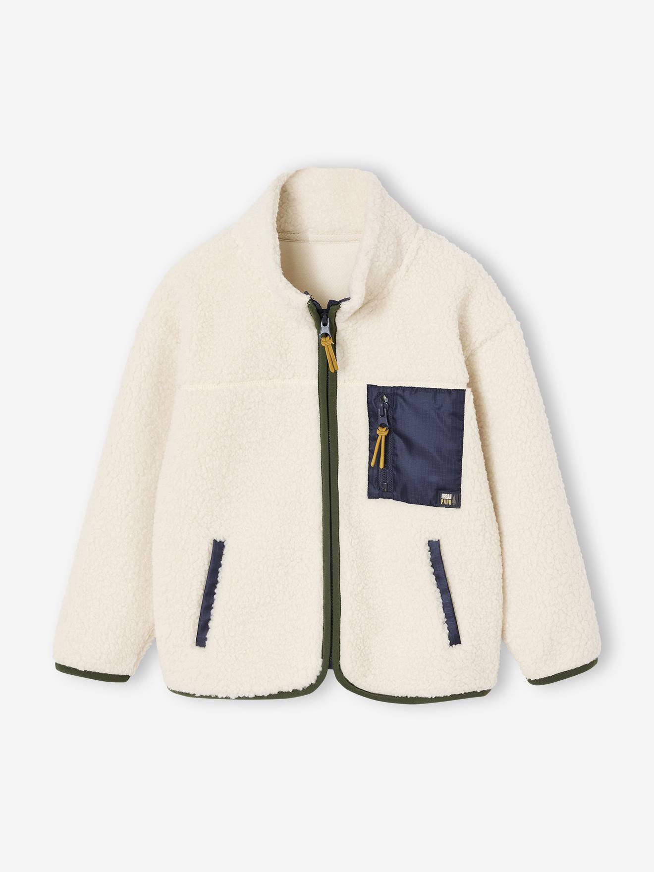 Sherpa vestje voor jongens karamel afbeelding