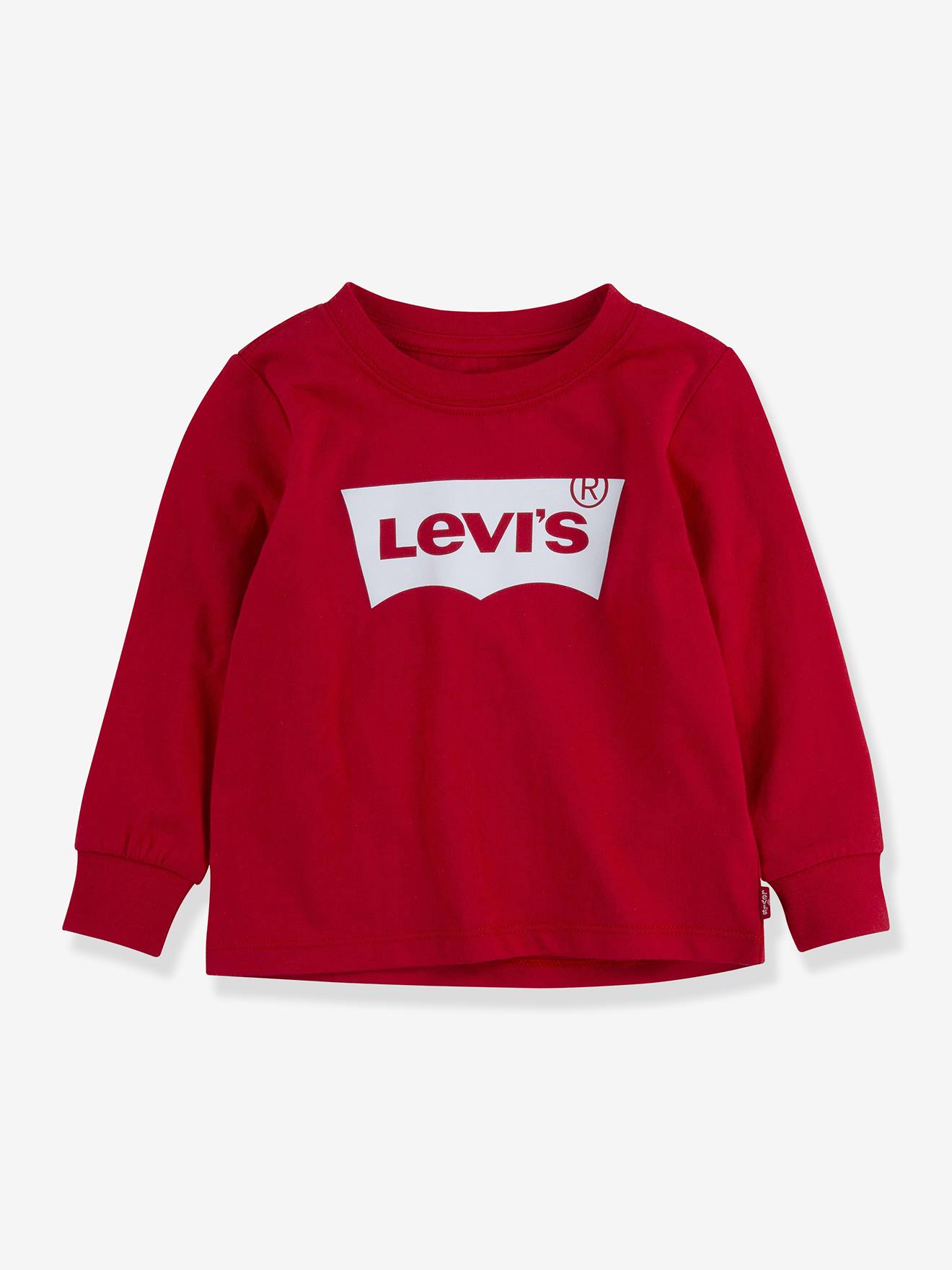 Batwing Levi's® t-shirt met lange mouwen voor baby rood afbeelding