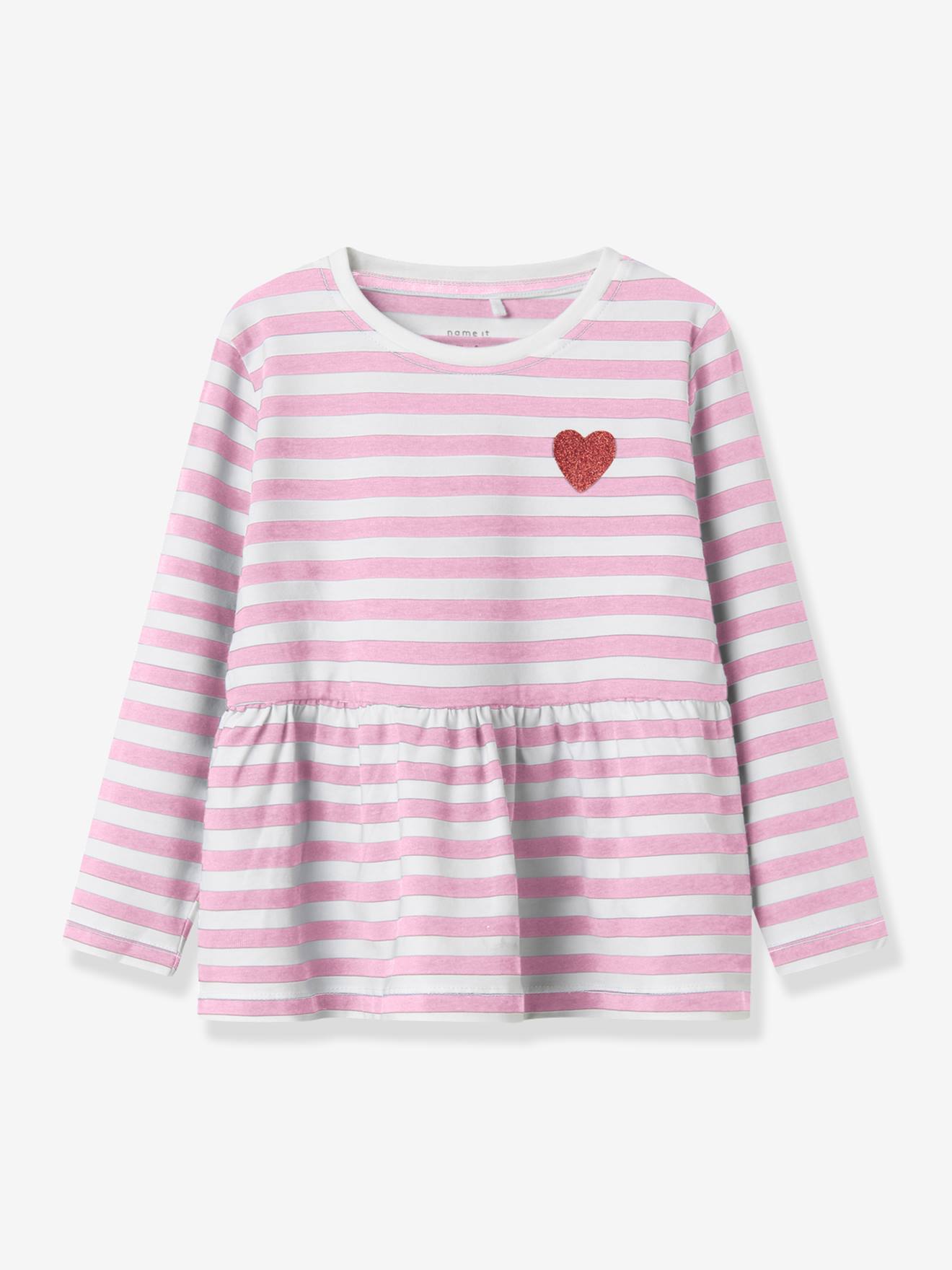 T-shirt met lange mouwen voor meisjes NMFLIONA NAME IT rozen afbeelding