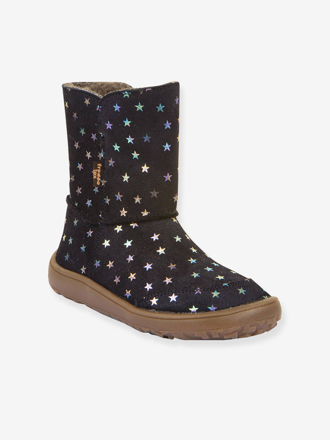 Blotevoetenlaarzen voor meisjes BAREFOOT TEX SUEDE Froddo nachtblauw afbeelding