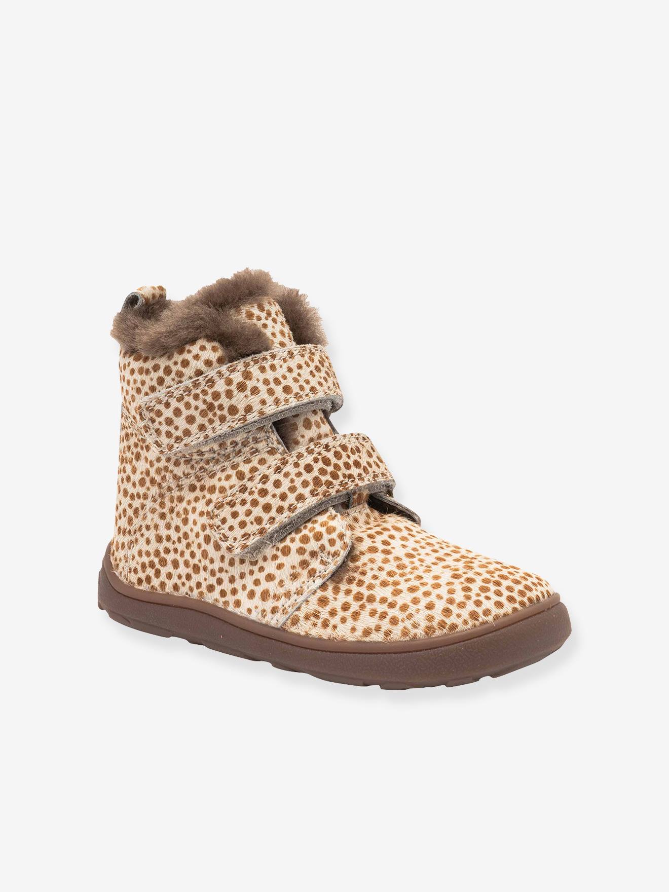 BISGAARD EMIL LAMB barefoot winterlaarzen voor kinderen beige, bedrukt