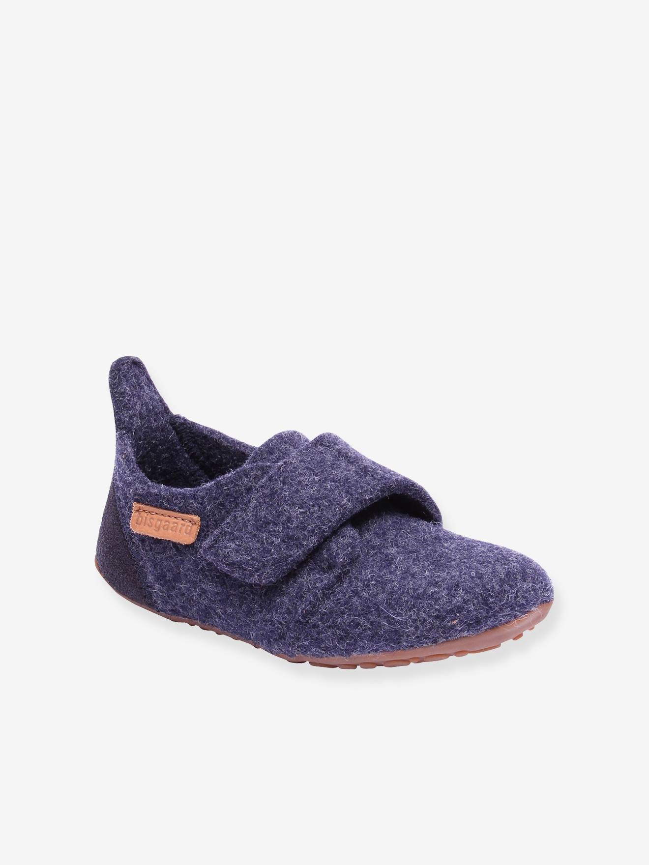 CASUAL WOOL BISGAARD wollen pantoffels voor kinderen blauw