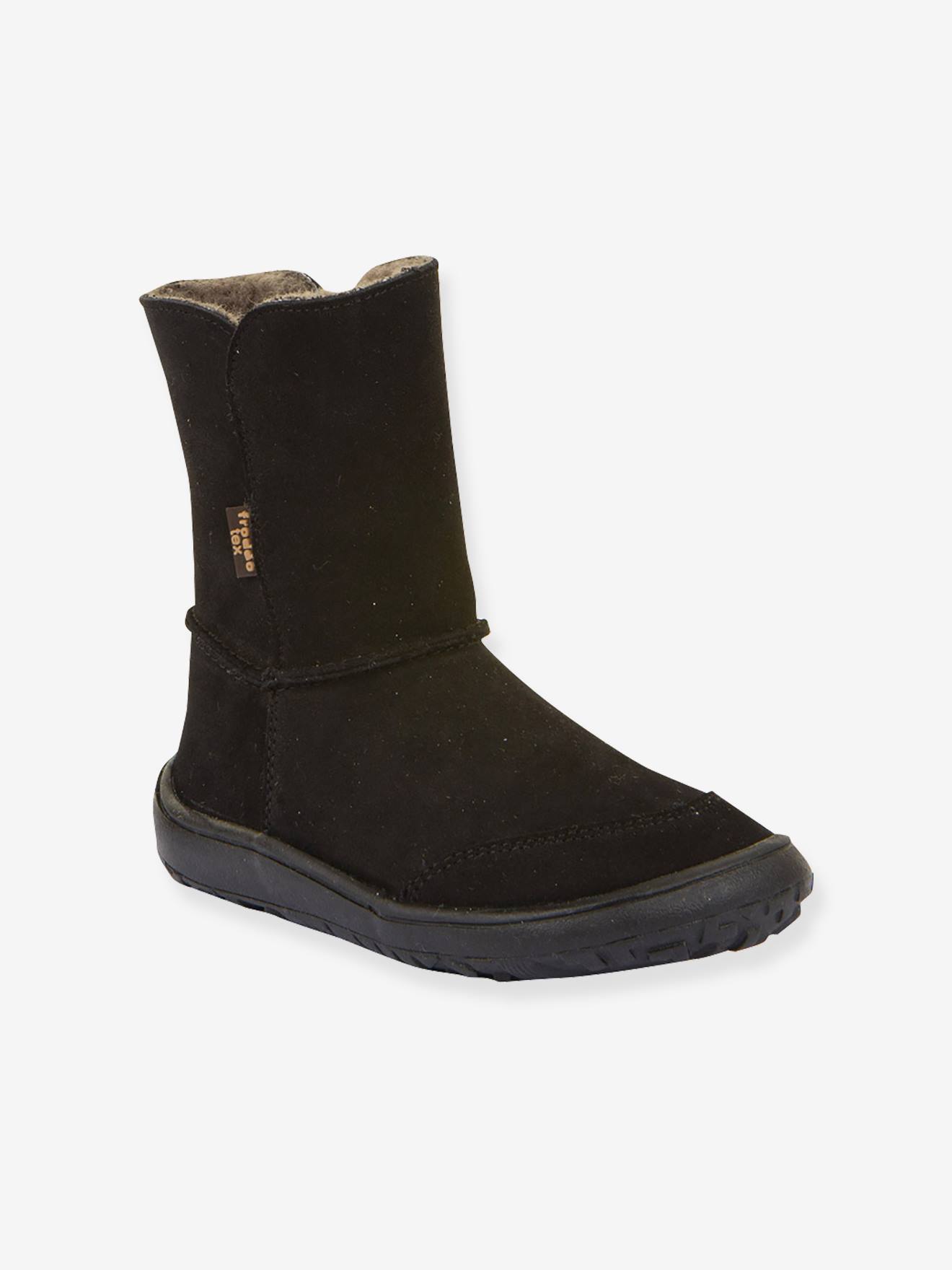 Blotevoetenlaarzen kinderen BAREFOOT TEX SUEDE Froddo zwart afbeelding