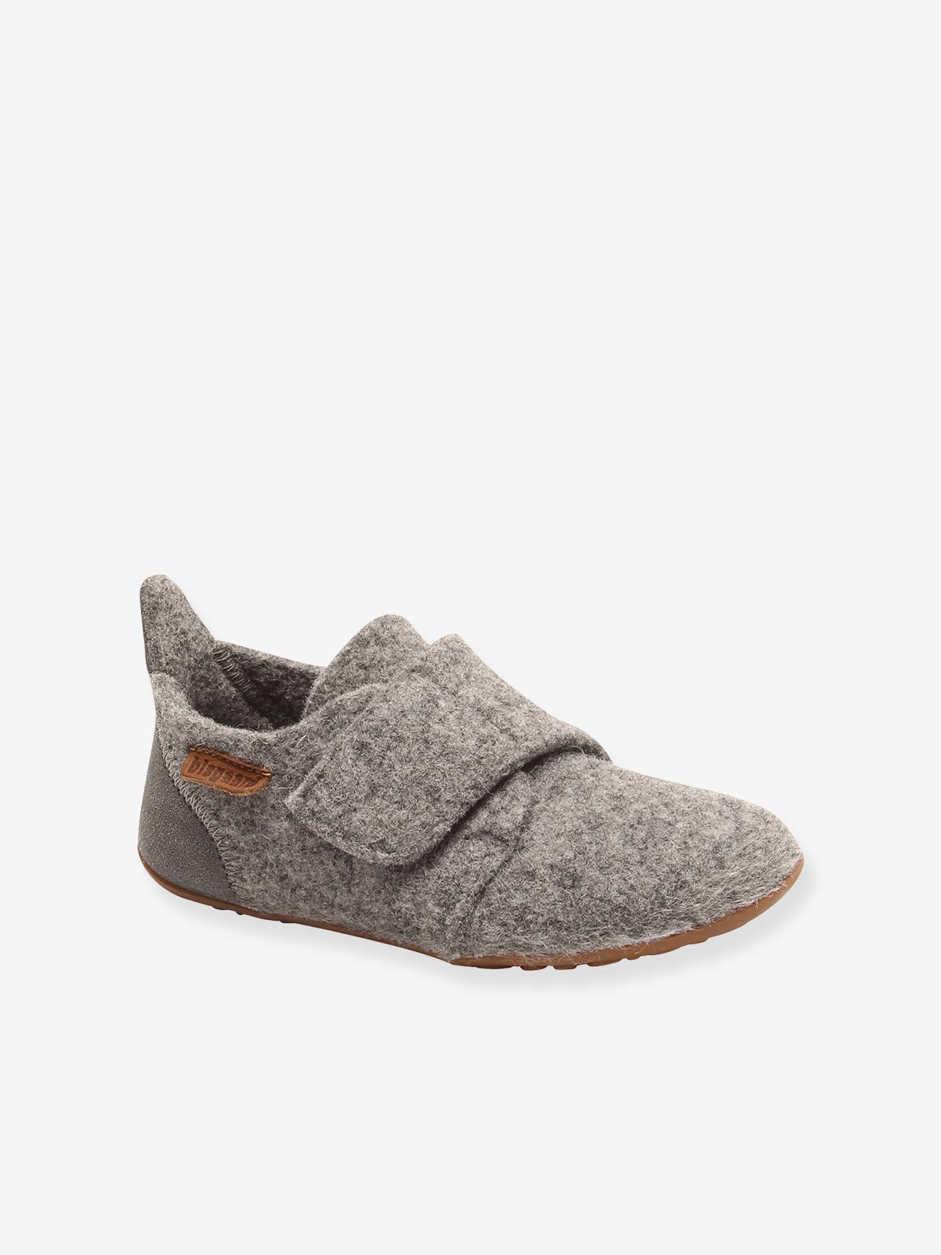CASUAL WOOL BISGAARD wollen pantoffels voor kinderen grijs