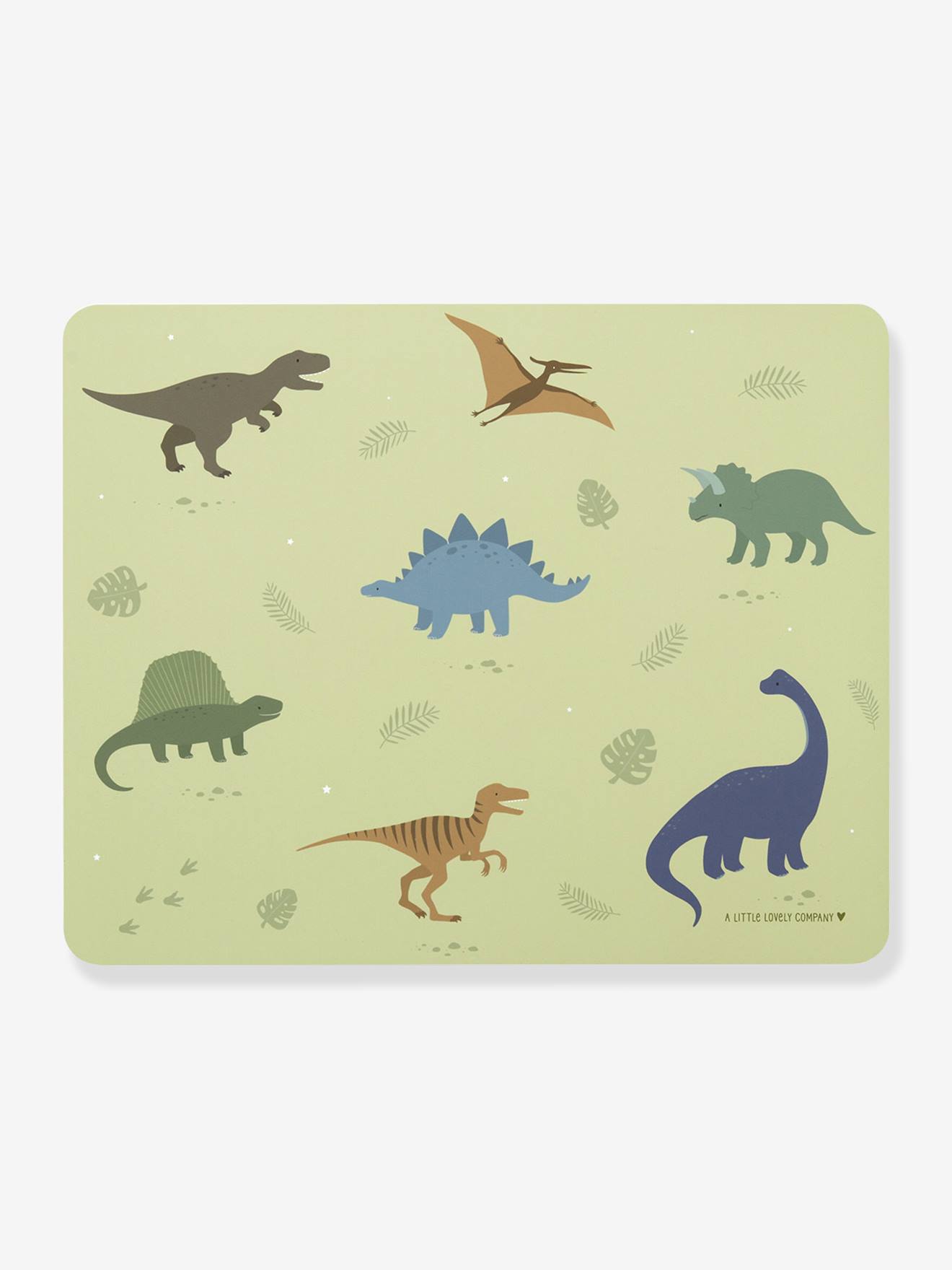 Set tafel jongen DINOS A Little Lovely Company kaki