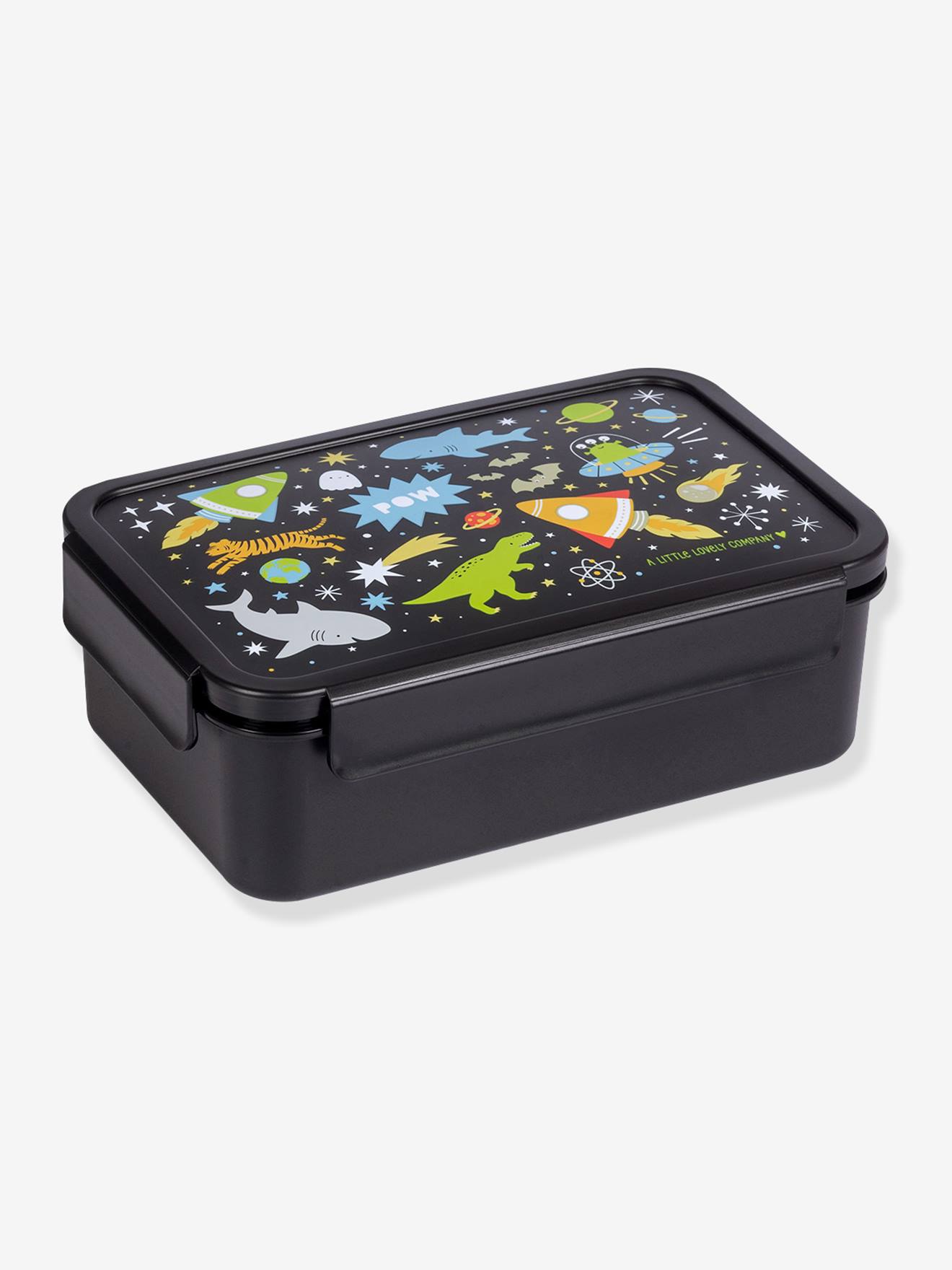 Lunchbox voor kinderen GALAXY A Little Lovely Company zwart