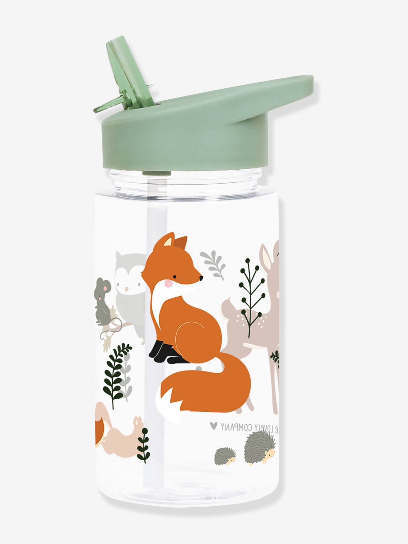 Fles voor kinderen VRIENDEN VAN HET BOS A Little Lovely Company, 450 ml mintgroen