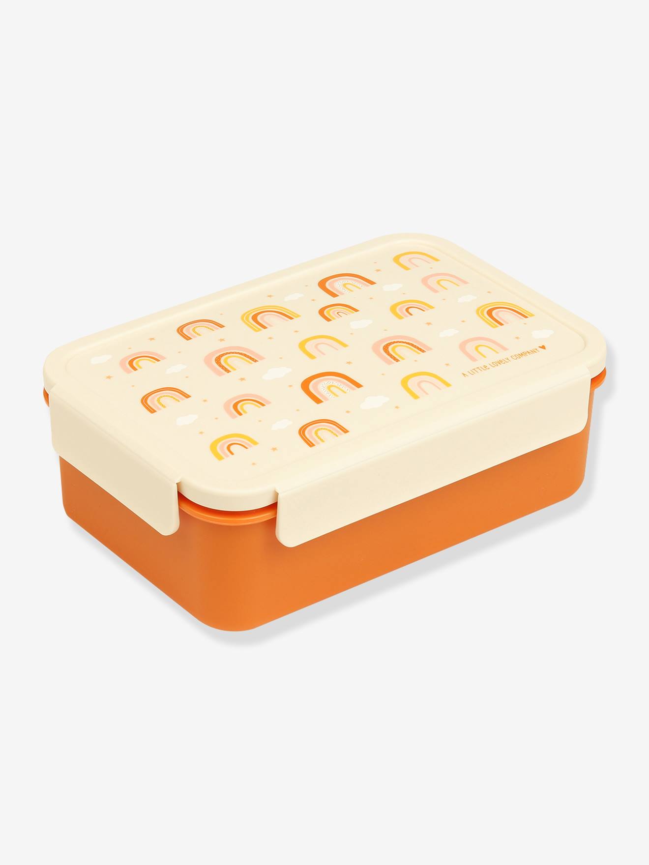 Lunchbox voor kinderen REGENBOOG A Little Lovely Company pastelgeel