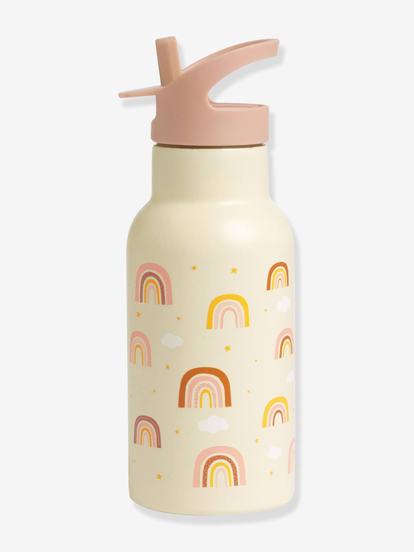 Roestvrijstalen fles voor kinderen REGENBOOG A Little Lovely Company, 350 ml pastelgeel