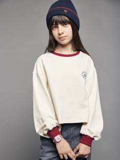 T-shirt met korte mouwen voor meisjes met motief op de rug JONEN   - vertbaudet enfant