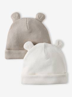 Baby-Accessoires-Hoed-Set van 2 muts geboorte met berenoren