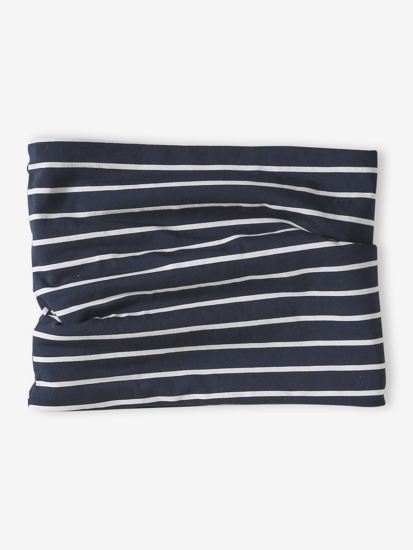 Bedrukte jongens snood gevoerd met sherpa marineblauw