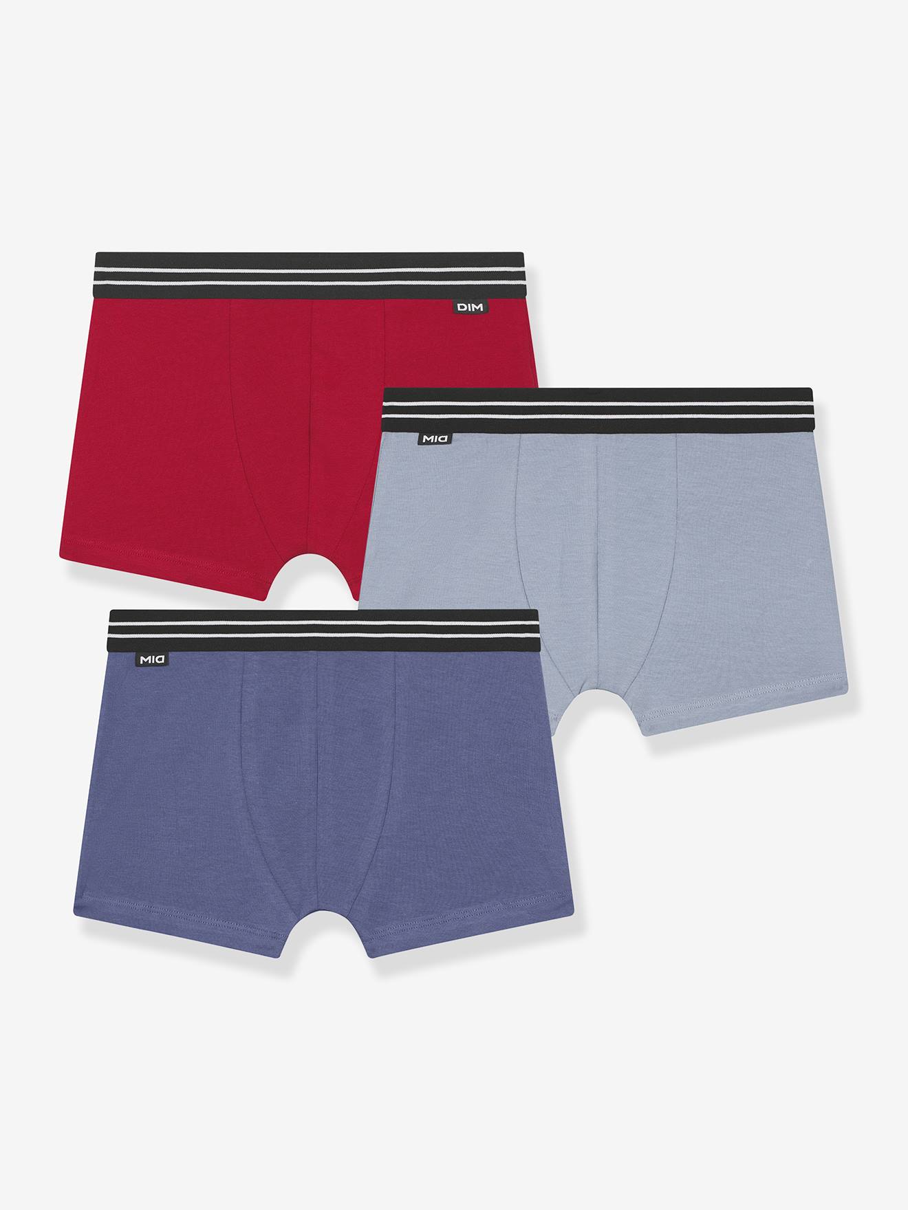 Set van 3 boxershorts voor jongens Ecodim rood
