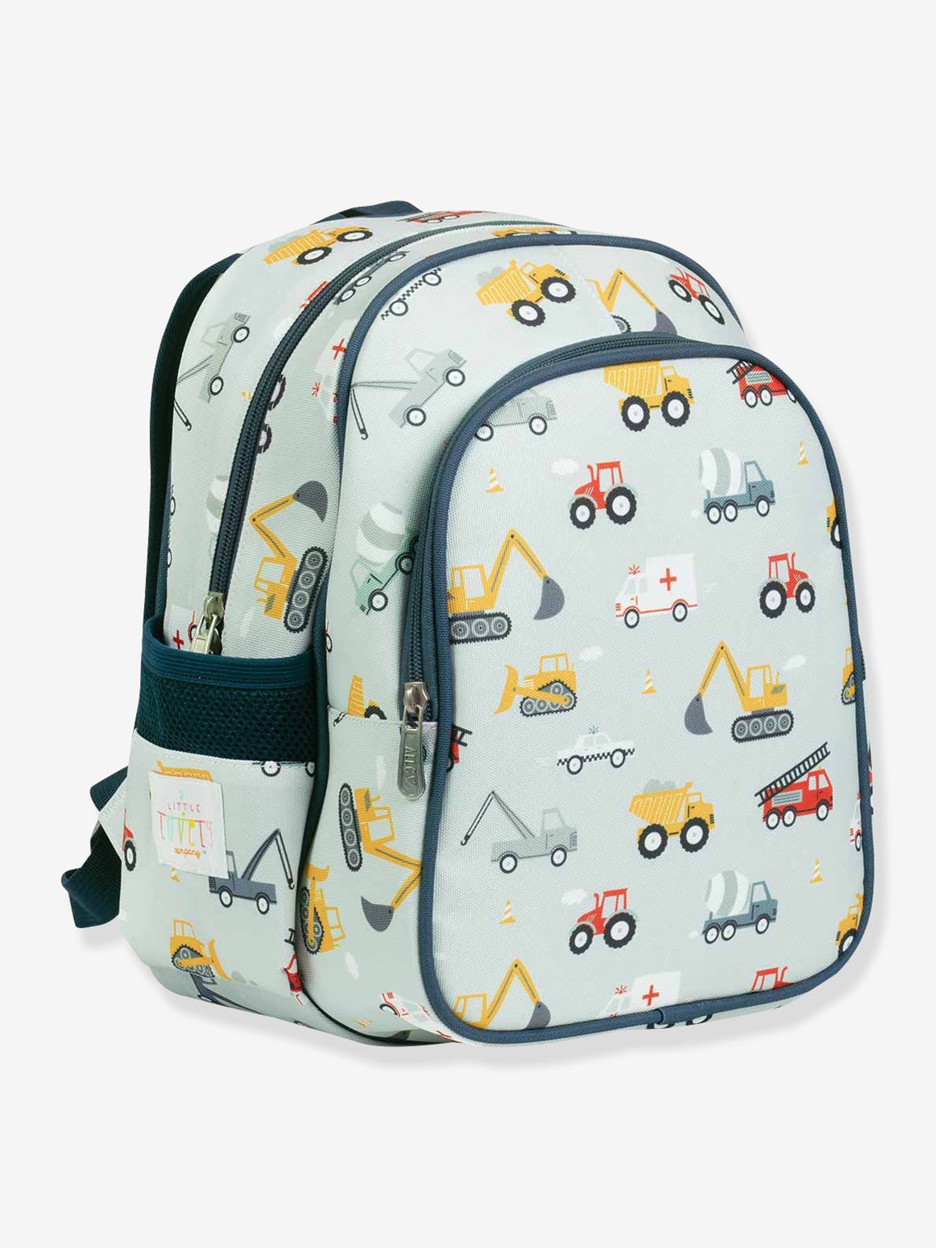 Rugzak voor jongen VOERTUIGEN A Little Lovely Company bleekblauw