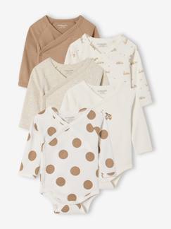 Baby-Body-Set van 5 body's voor pasgeborenen met Amerikaanse opening