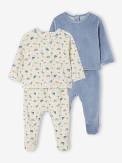 Baby-Pyjama, surpyjama-2-delige set pyjama's voor pasgeborenen in fluweel / velours