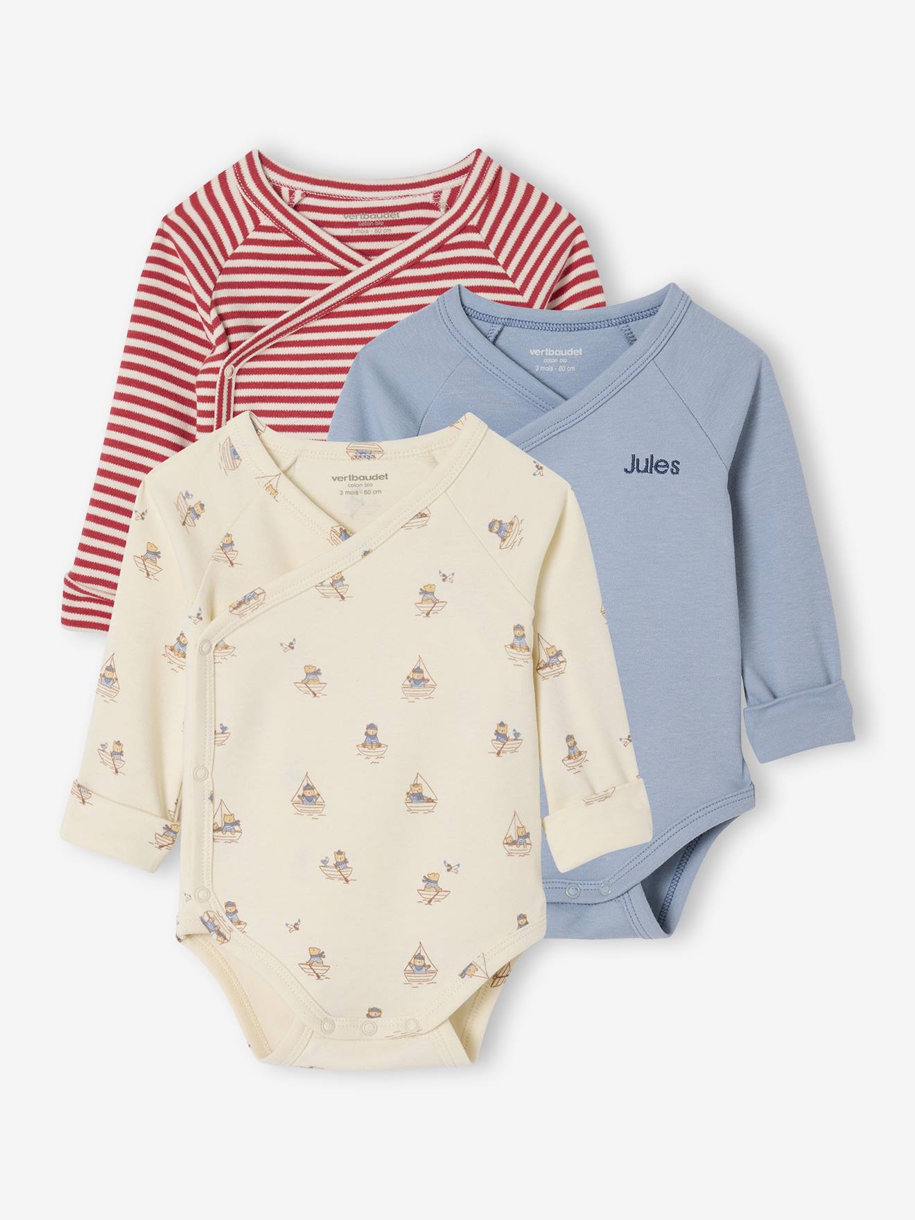 Set van 3 meegroei body's met maritiem thema rood afbeelding