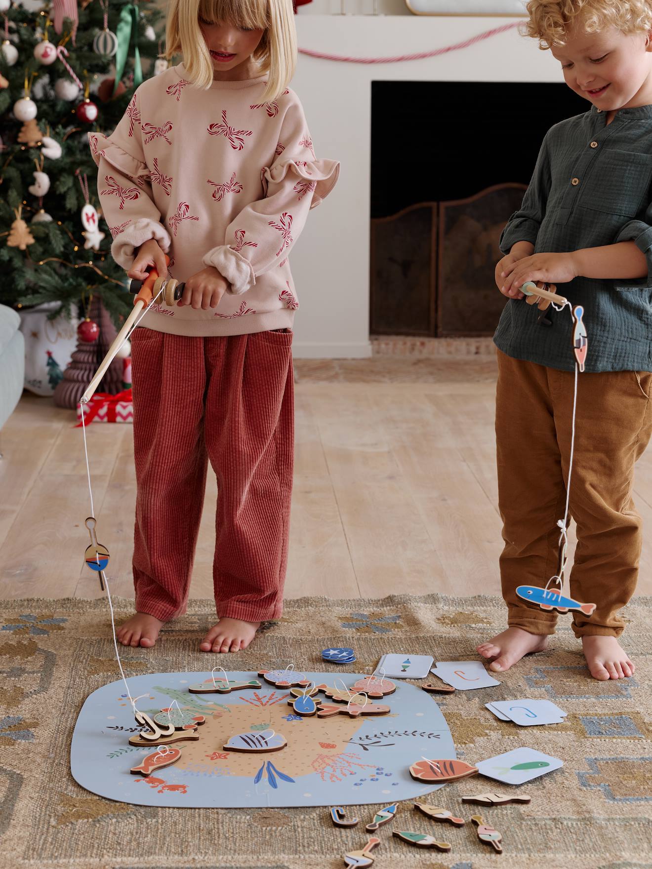 Hengelsportspel van FSC®-hout blauw afbeelding