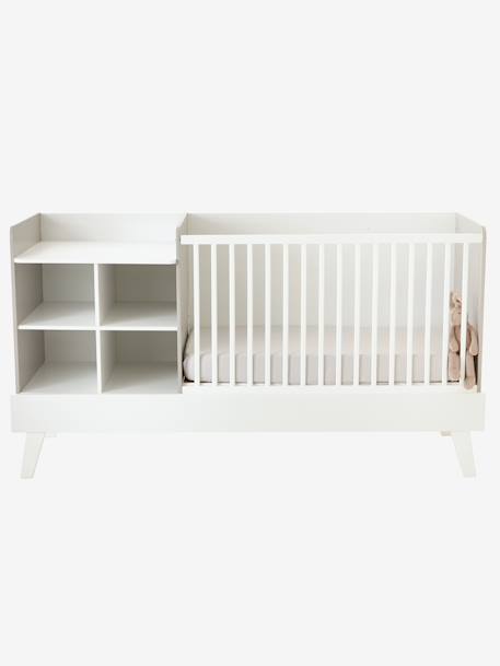 Gecombineerd 4 in 1 meegroeibed COMBINID Wit / grijs+WIT / HOUT - vertbaudet enfant 