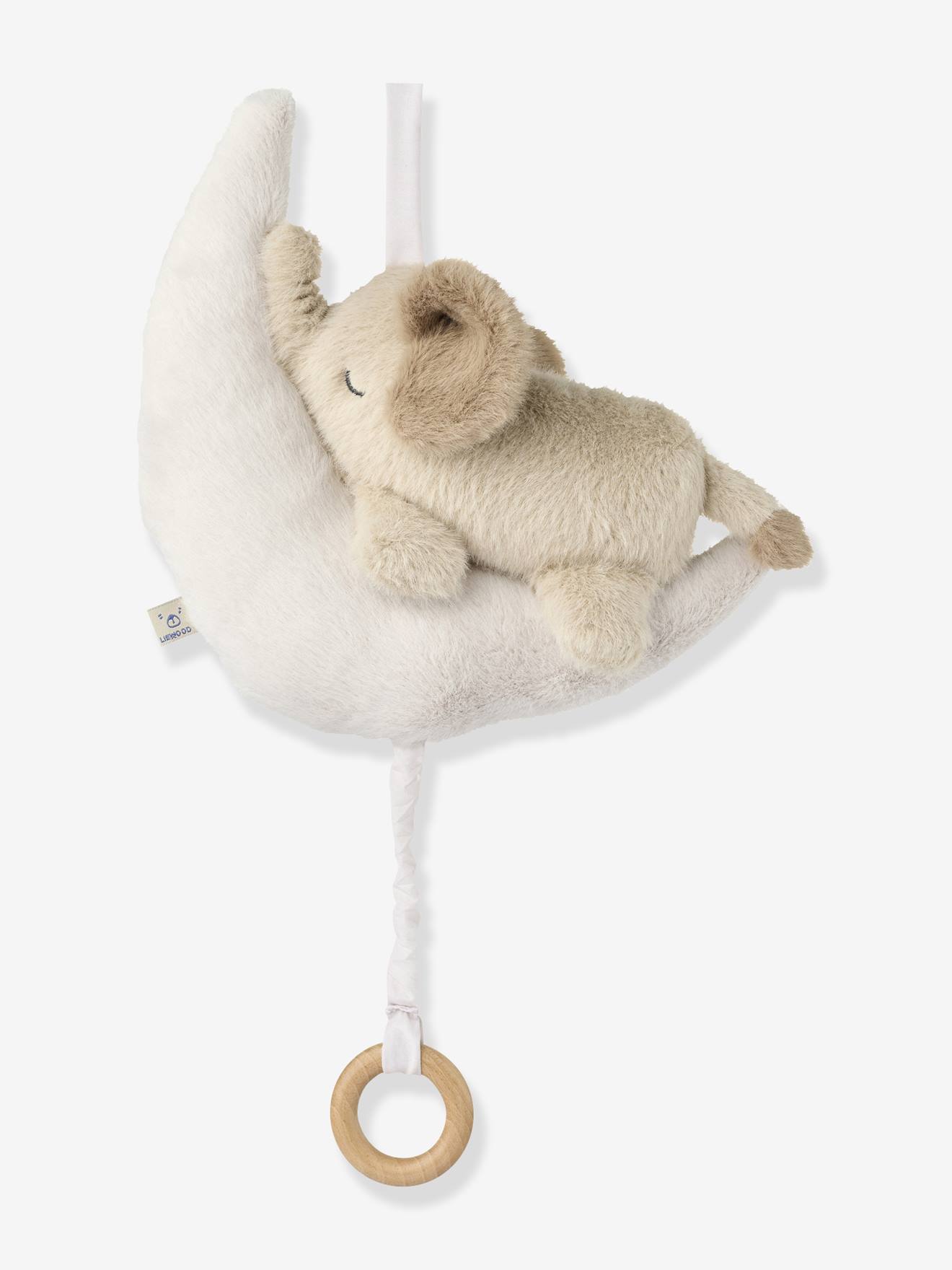 Muzikale bedmobiel baby olifant Mandy LIEWOOD ecru afbeelding