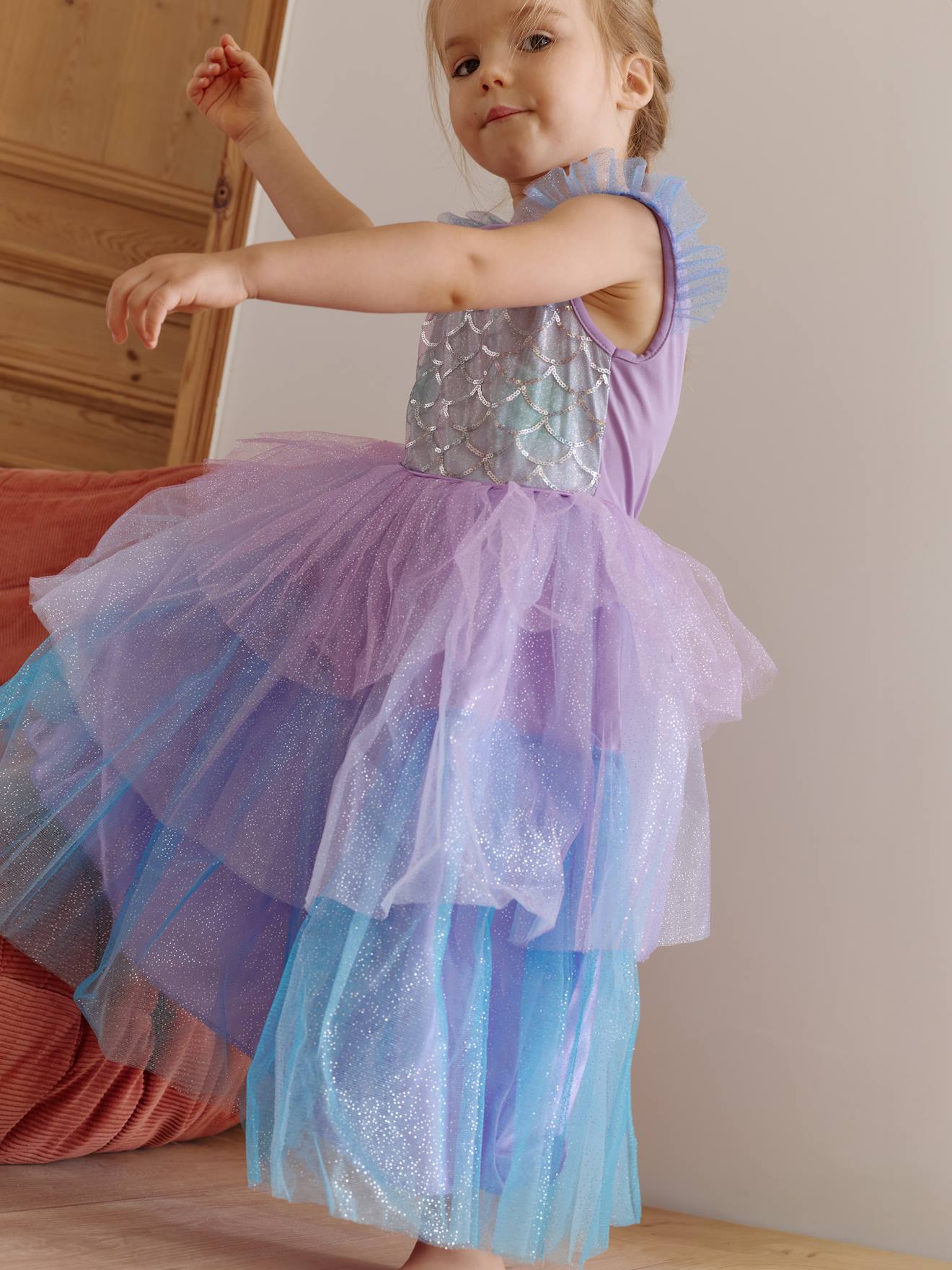 Verkleedjurk zeemeermin blauw afbeelding