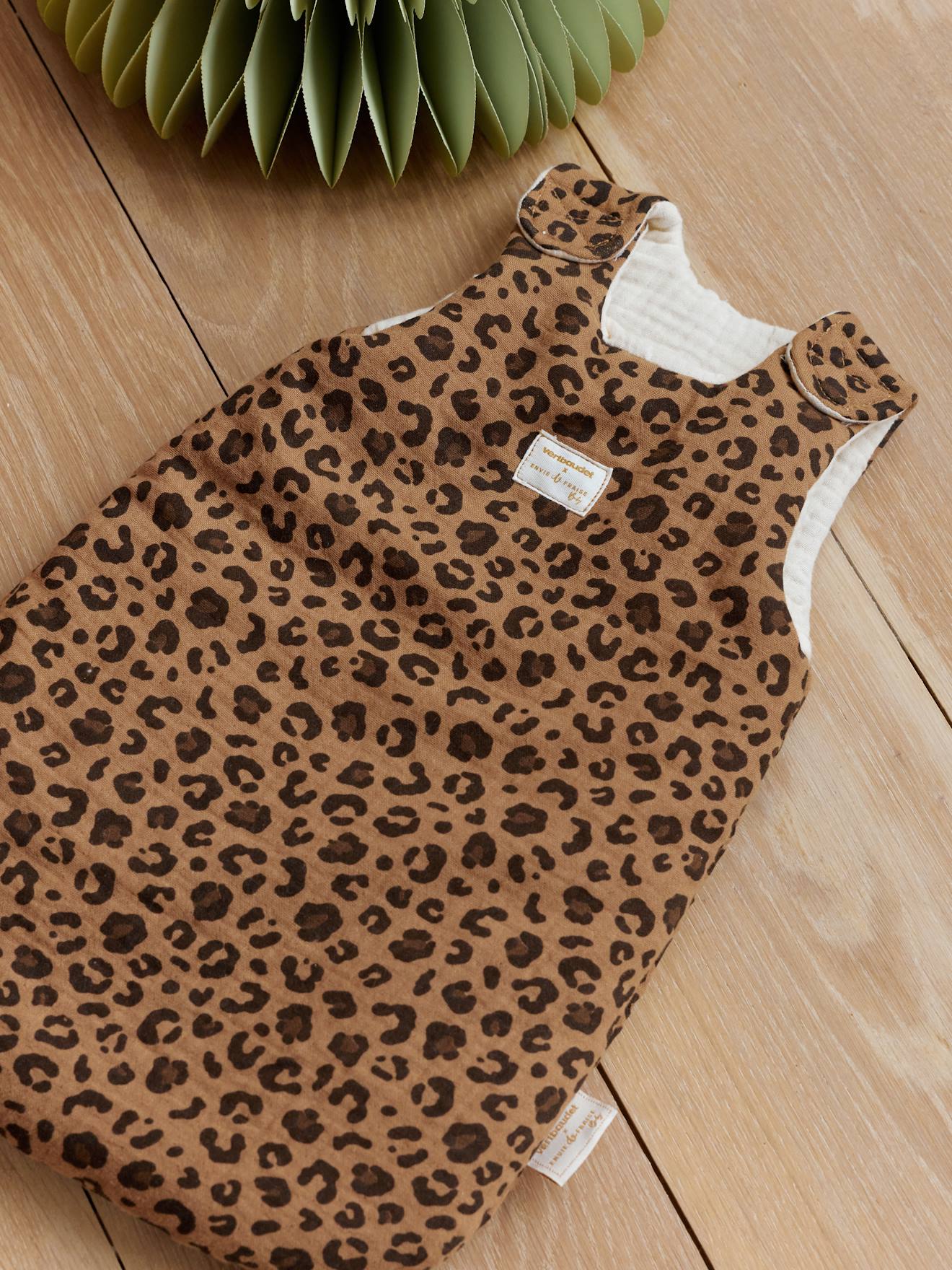 Trappelzak voor poppen luipaard VERTBAUDET x ENVIE DE FRAISE bruin afbeelding