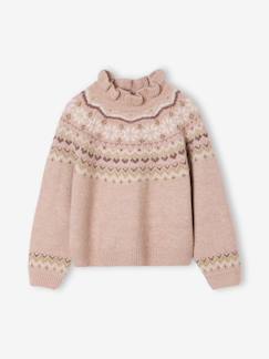-Jacquard trui met glinsterende details voor meisjes