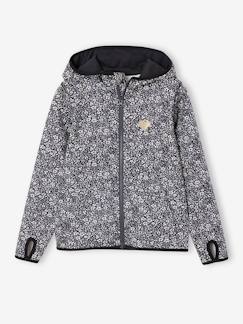 Sport sweatshirt met rits en bloemenprint in technisch materiaal  - vertbaudet enfant