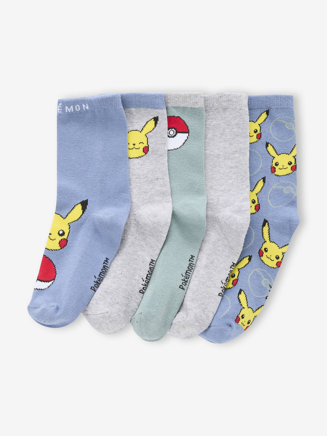 Set van 5 paar Pokemon® sokken hemelsblauw afbeelding