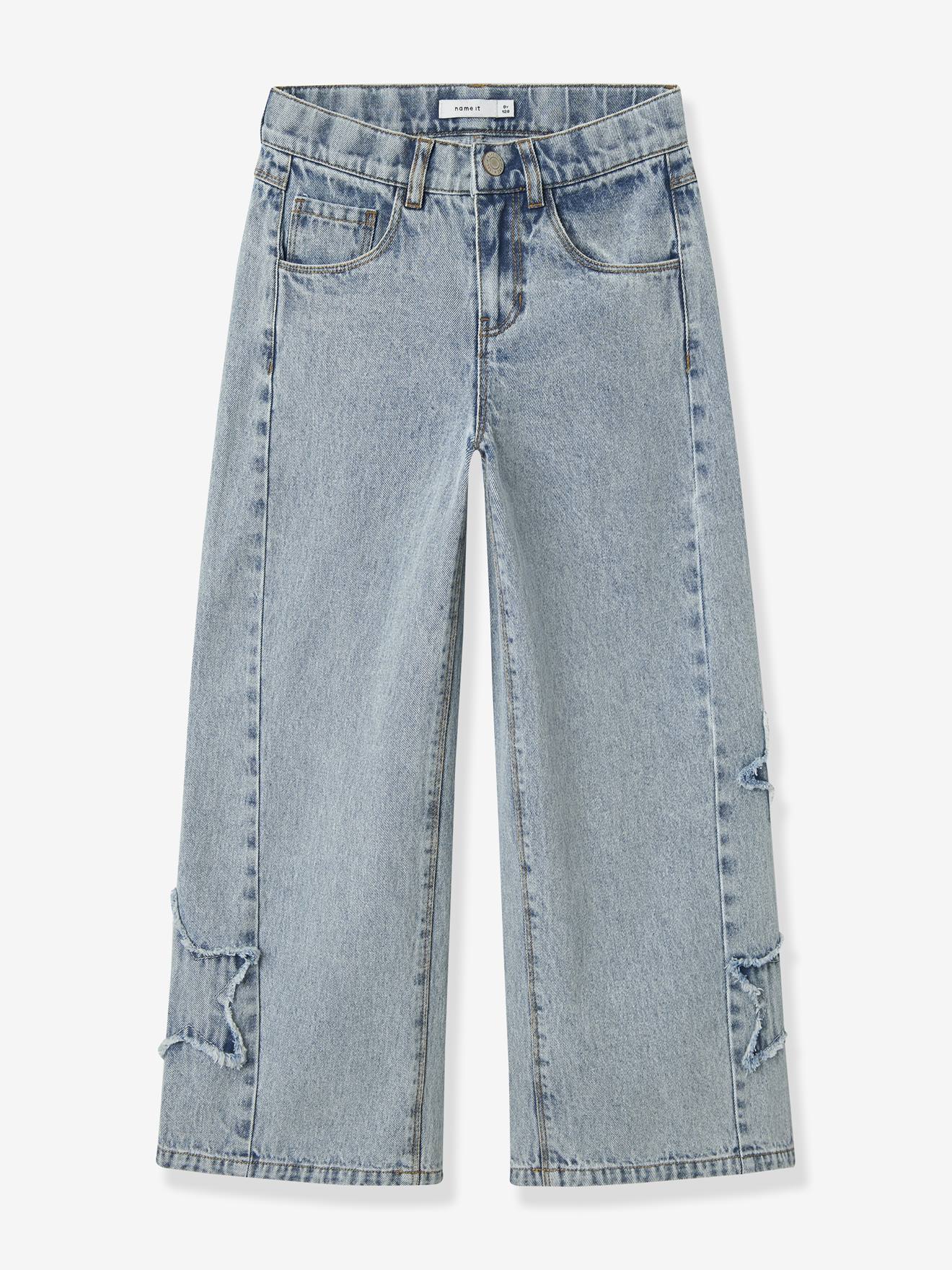 Meisjeskleding gebleekt denim afbeelding