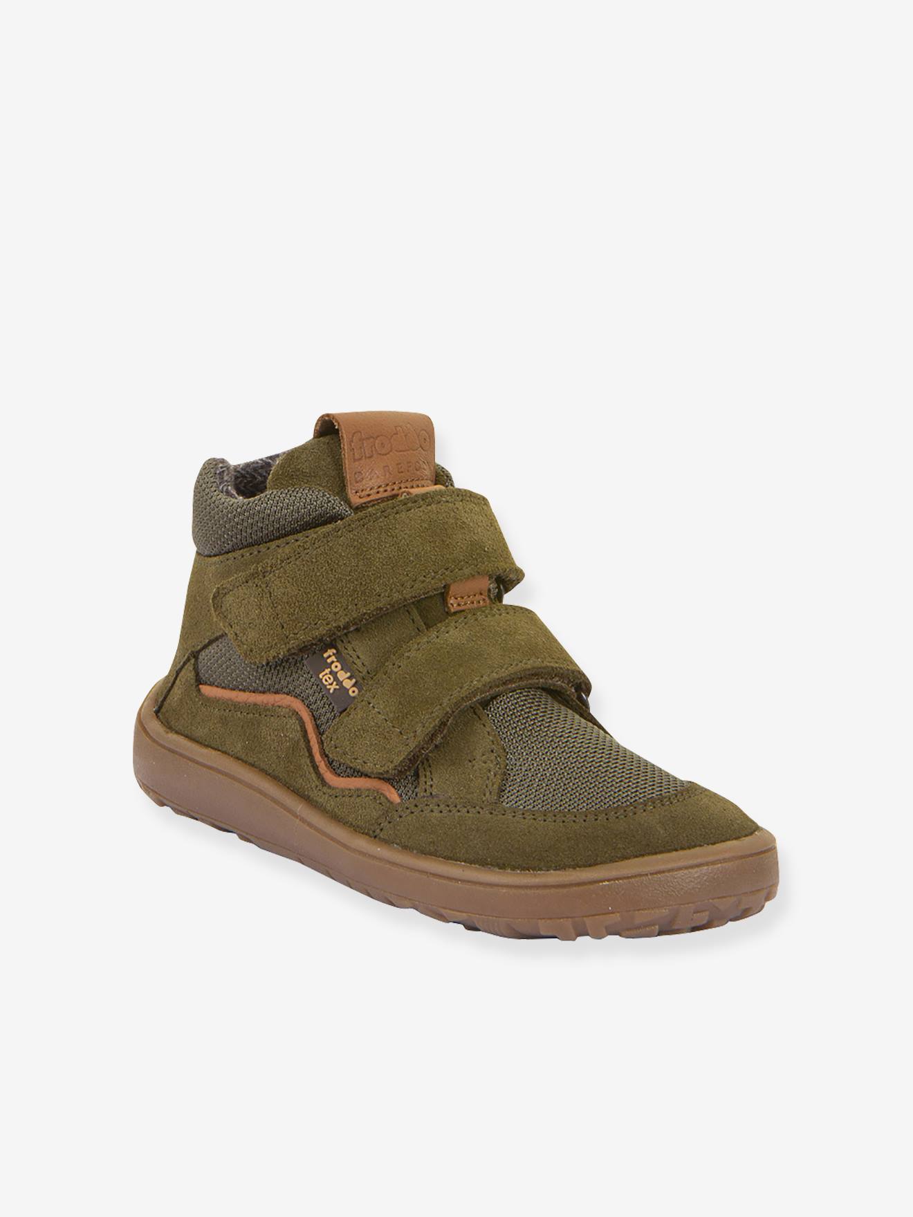 Schoenen met klittenband BAREFOOT TEX AUTUMN FRODDO voor kinderen olijf afbeelding