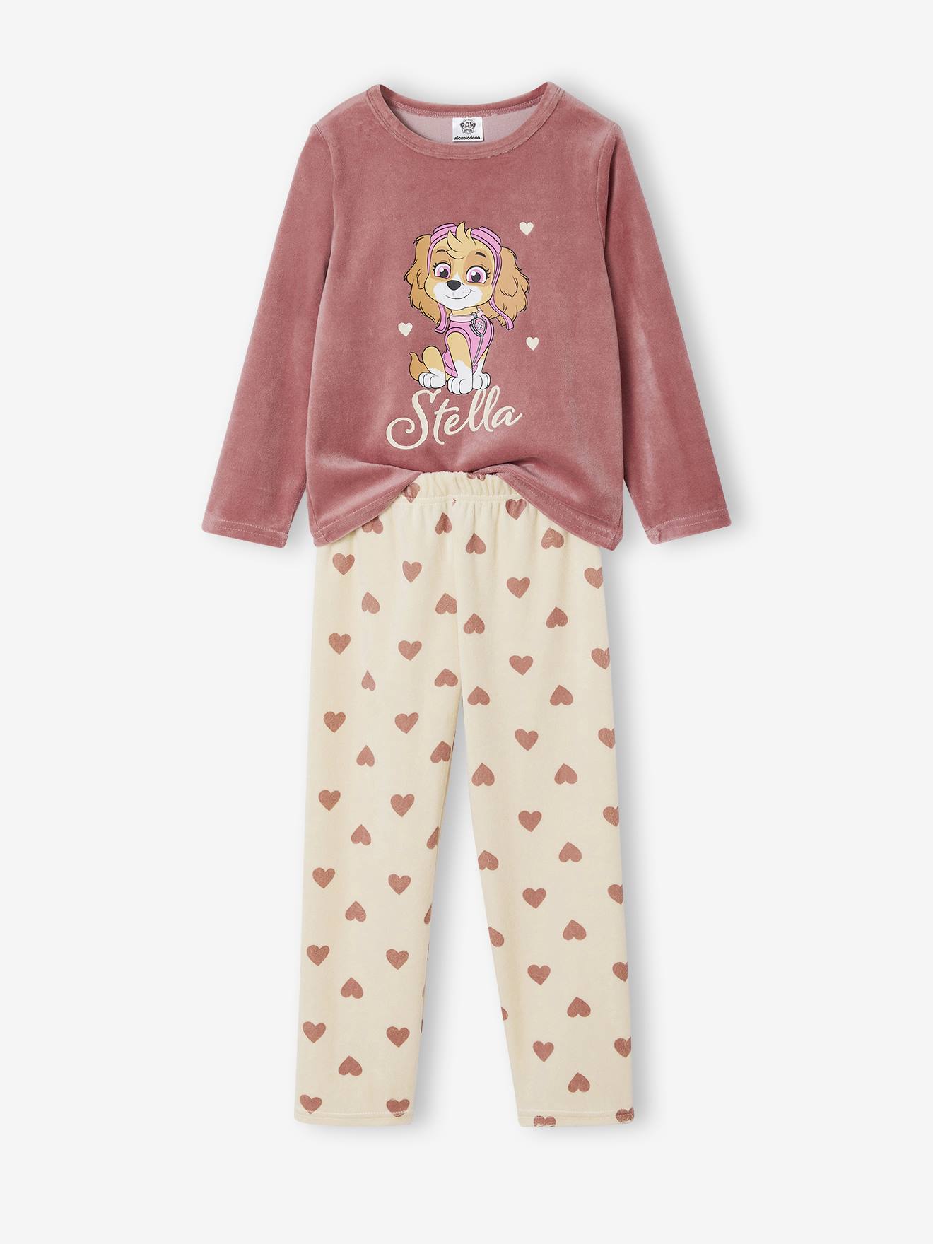 Pyjama meisjes PAW PATROL® in fluweel / velours rouge afbeelding