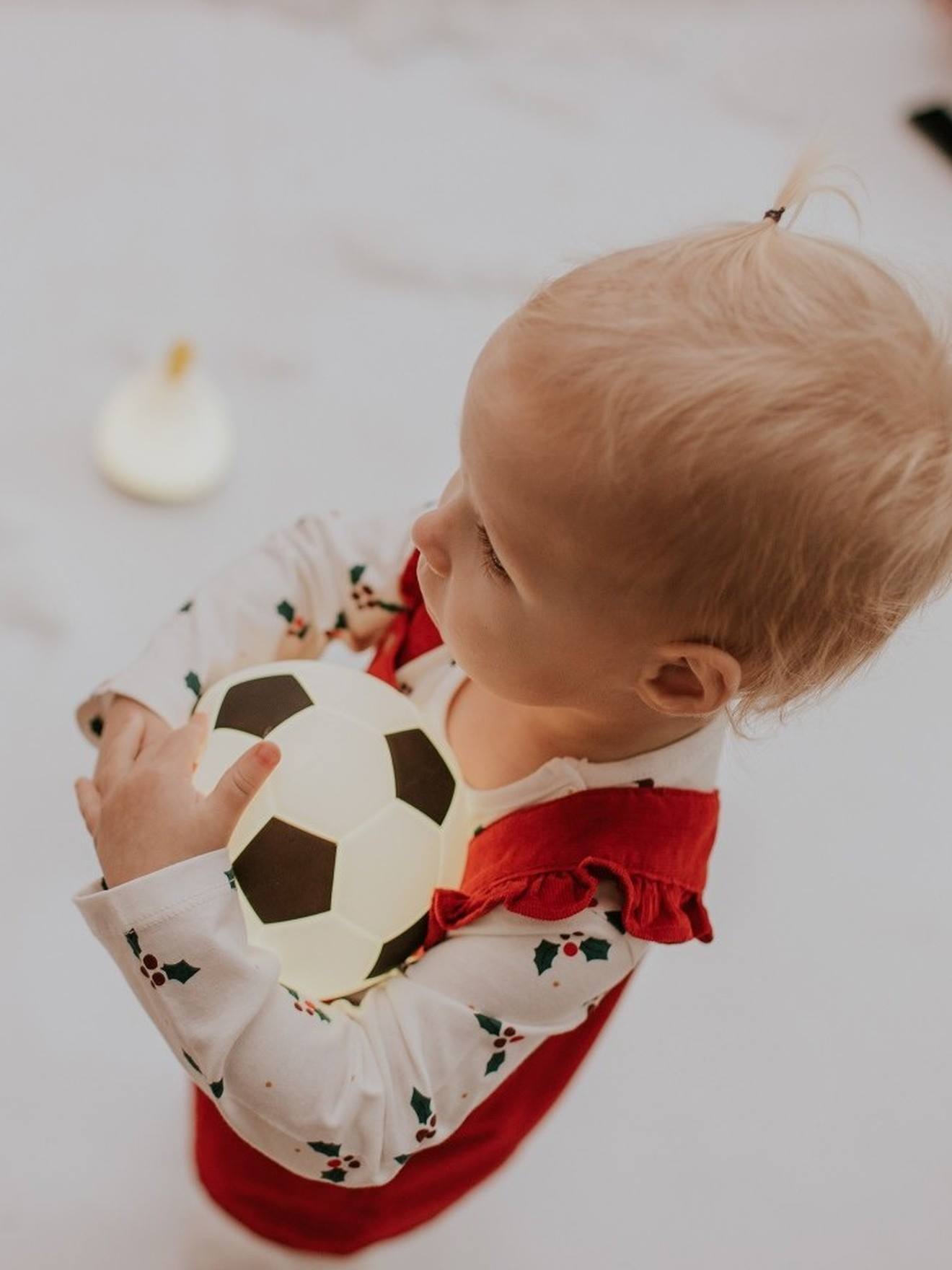 Oplaadbaar nachtlampje voetbal wit