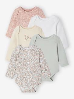 Baby-Body-Set van 5 body's voor pasgeborenen met Amerikaanse opening