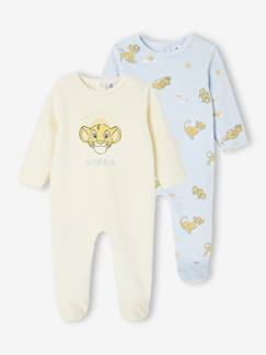 Baby-Pyjama, surpyjama-Set van 2 babyslaappakjes Disney® ROI LION van fluweel / velours