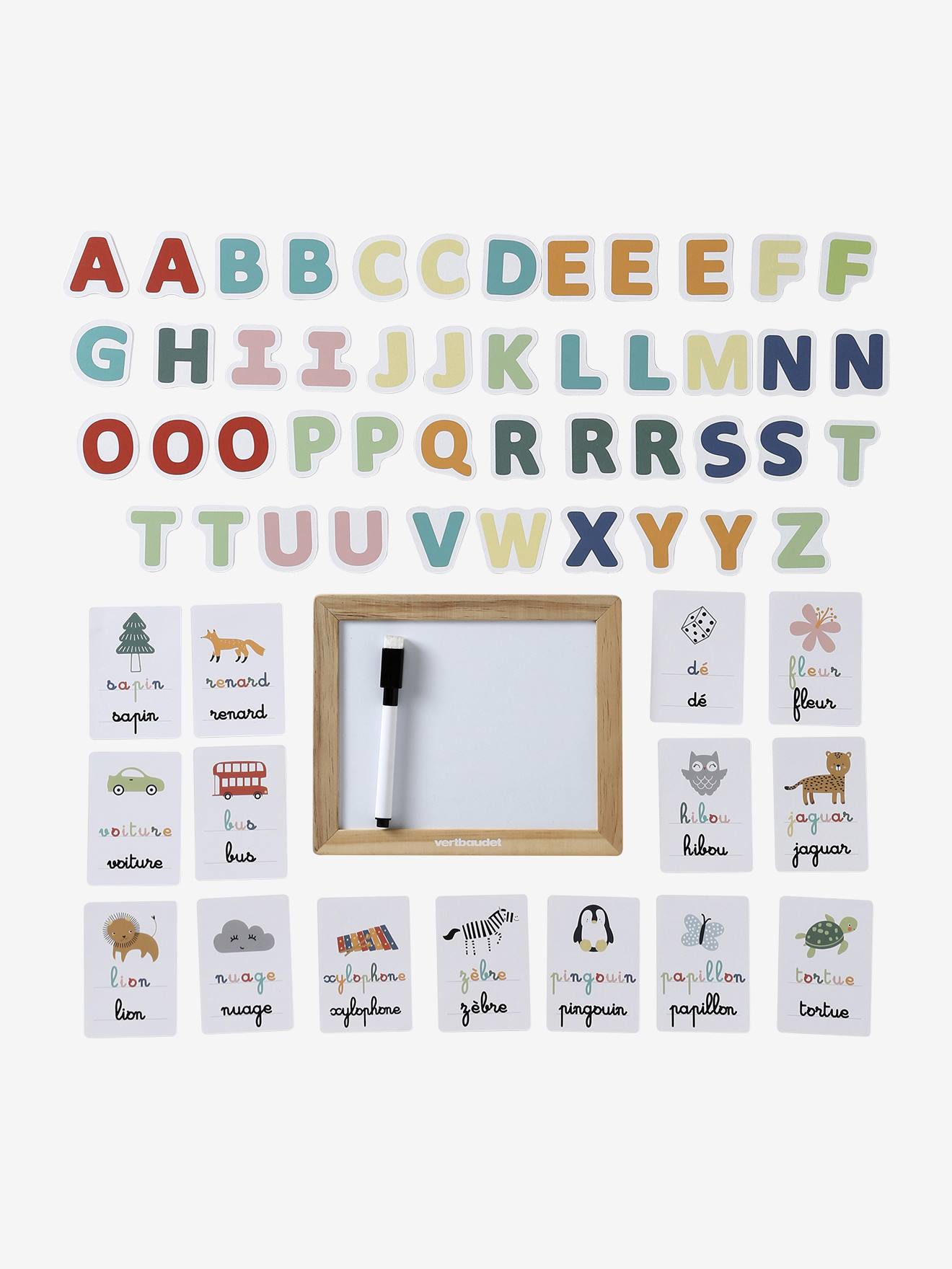 Leisteen voor het leren van letters in FSC®-hout wit afbeelding