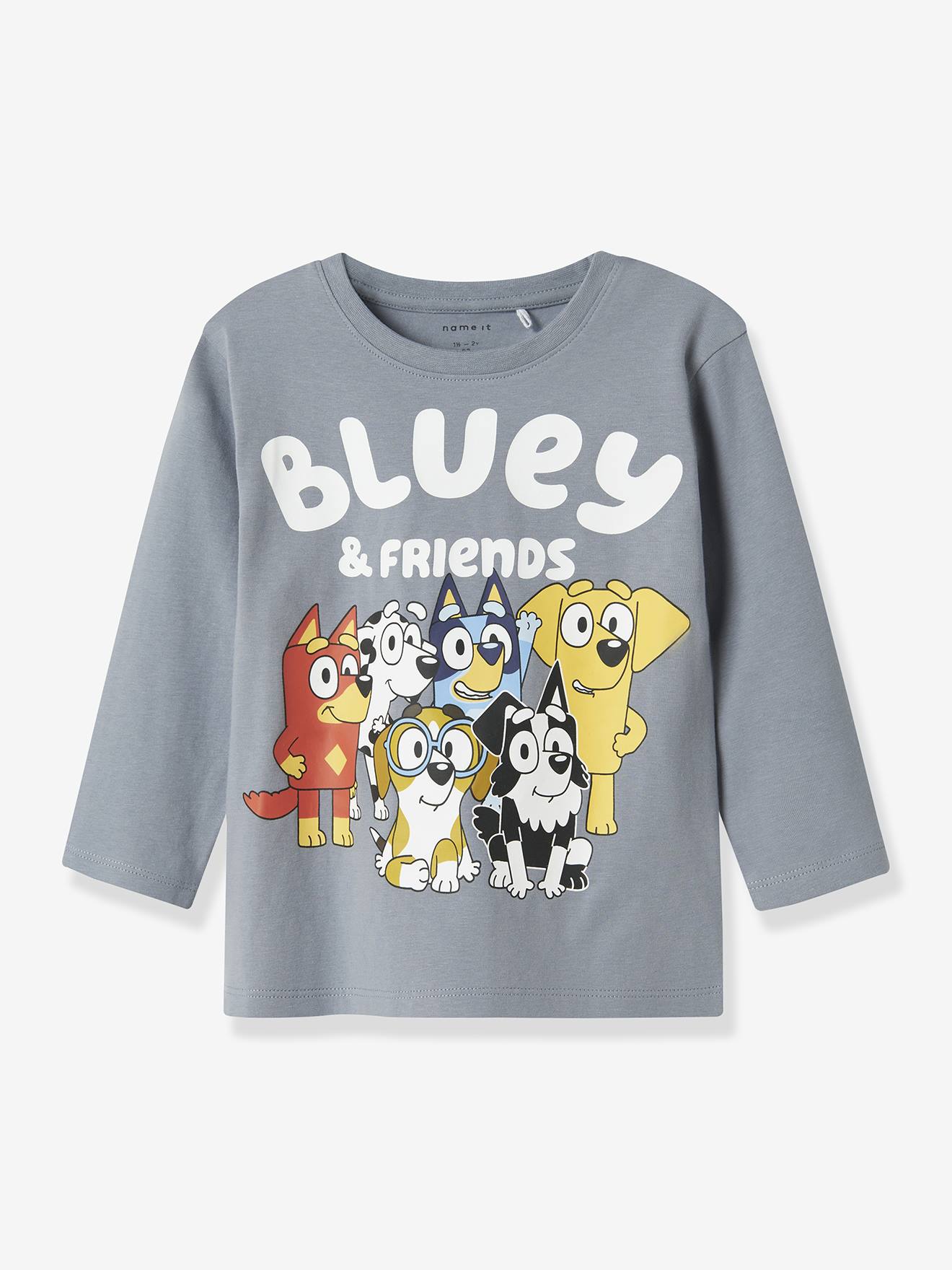 Name It Shirt met lange mouwen NMMALEX BLUEY LS NREG TOP NOOS SKY