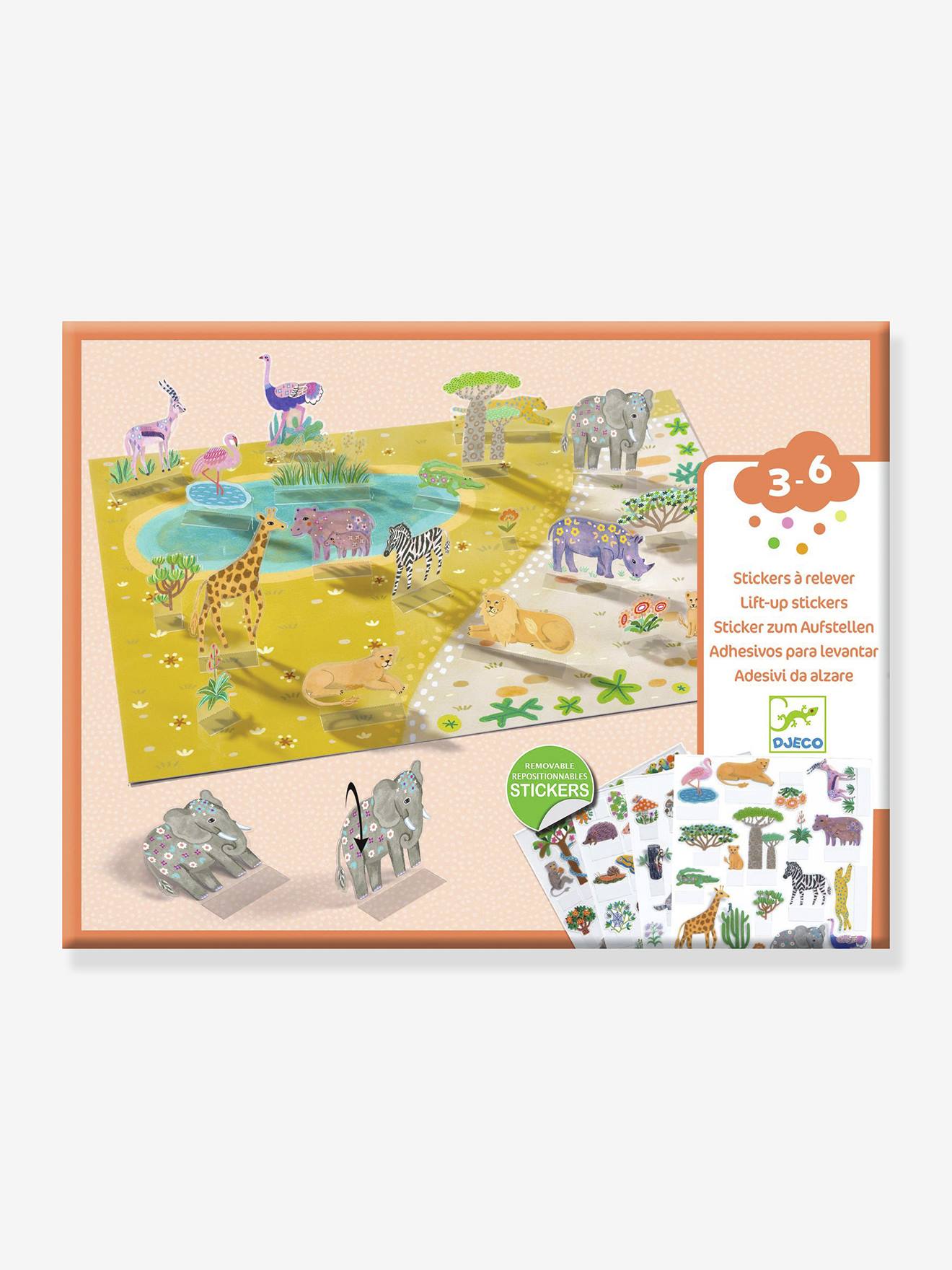 3-6 Stickers om op te tillen DJECO geel afbeelding