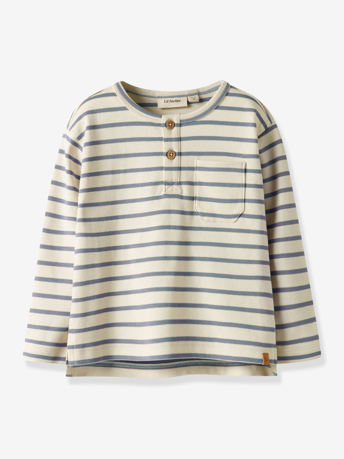 Jongenskleding blauw, gestreept