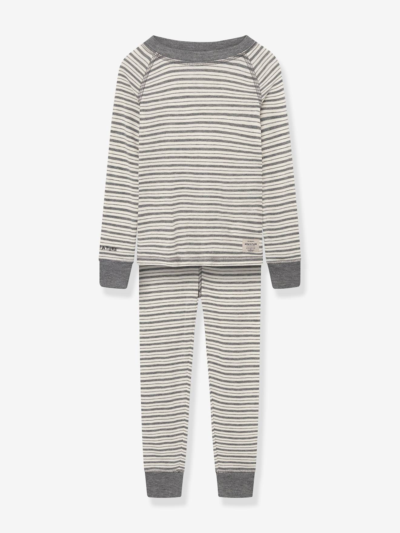 Unisex babykleding grijs, gestreept afbeelding