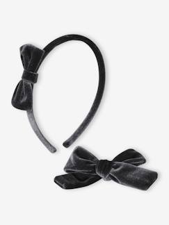 Meisje-Set met fluwelen haarband en scrunchie
