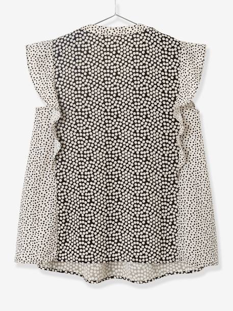 Zwangerschapsblouse met stippen WITTE STIPPENPRINT - vertbaudet enfant 