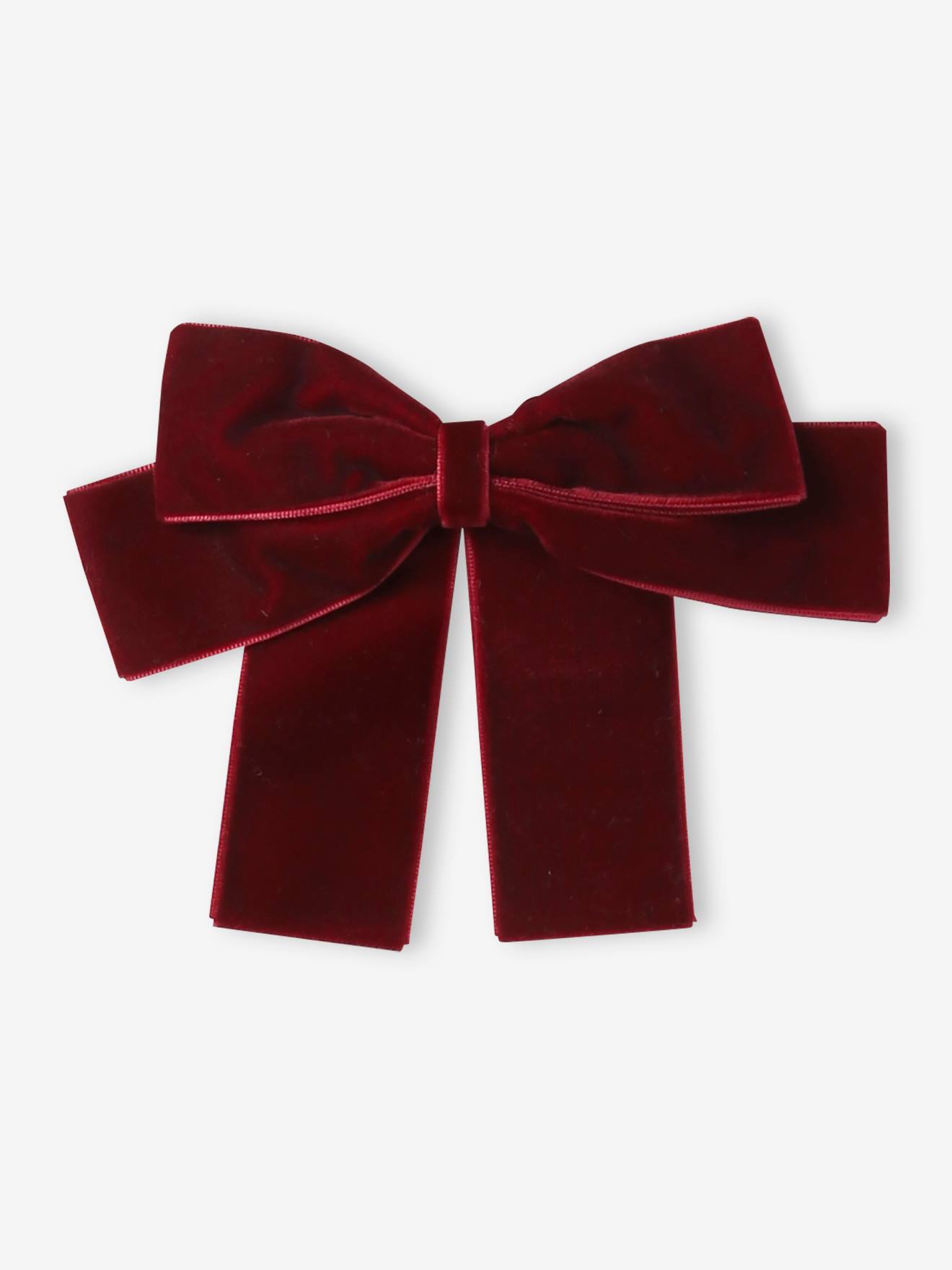 Haarspeld met grote fluwelen / velours strik rood