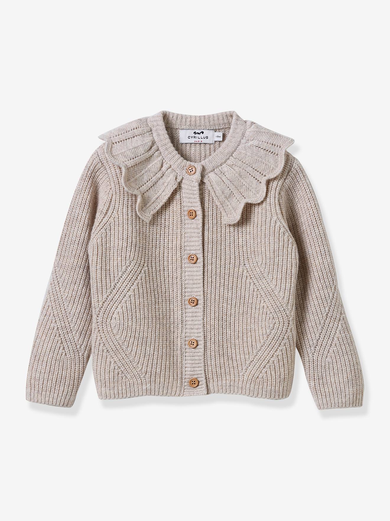 Babyvestje van wol CYRILLUS beige afbeelding