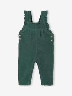 Baby-Babysalopette van fluweel met volants